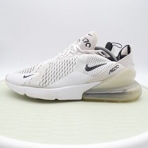 Nike Air Max 270 AH8050-100 Mens US 12 Running Shoes White Black Mesh Sneakers